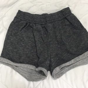 gray pajama shorts